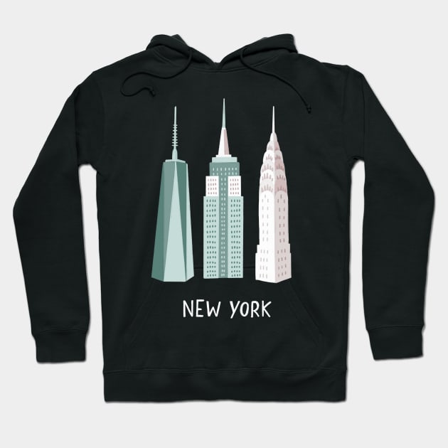 New York City skyscrapers Hoodie by Valeria Frustaci 